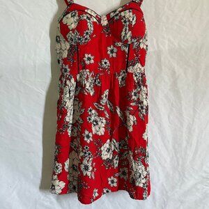 RED & WHITE FLORAL DRESS
